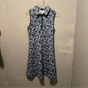 Johnnie O Floral Sleeveless Dress - Blue and White